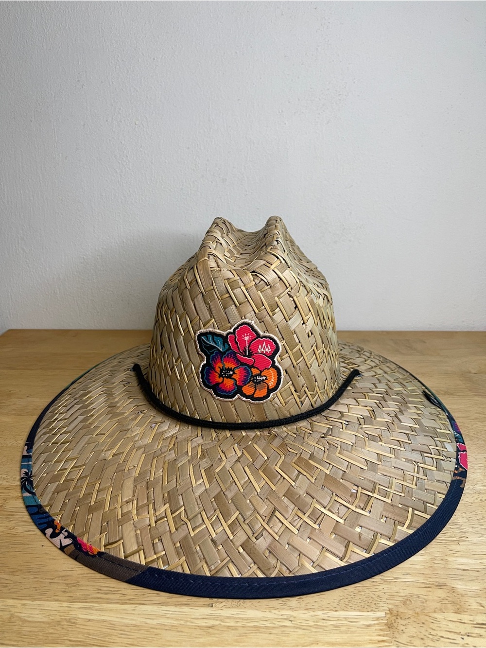 Hemlock Kona Straw Lifeguard Style Sun Hat One Size Fits Most